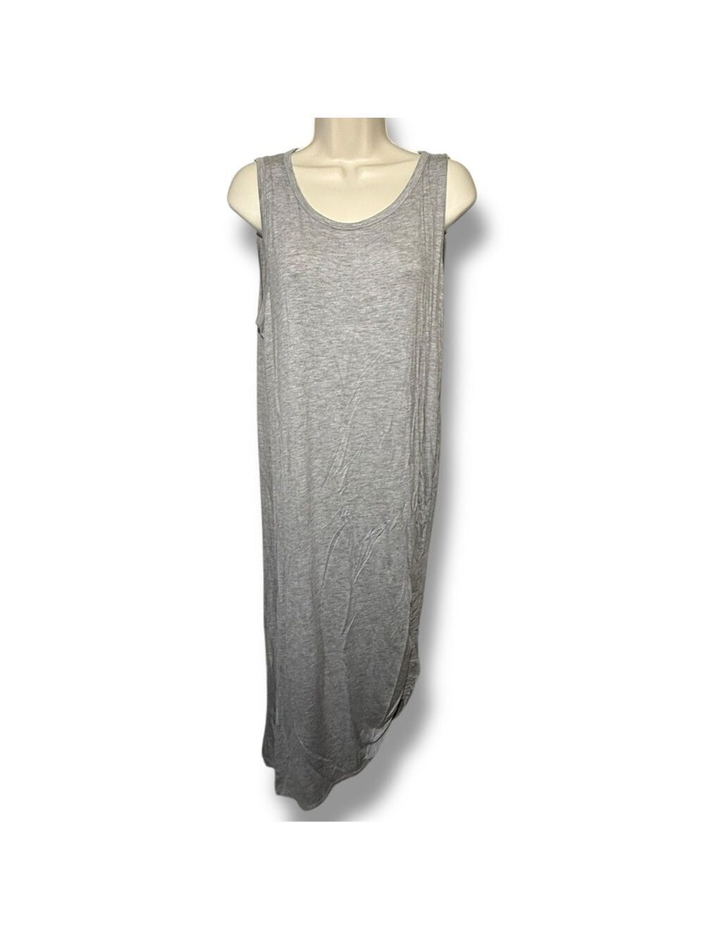 Green Envelope Women’s Ruched Hem Maxi Dress Gray Size Large